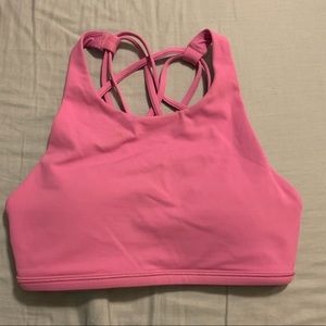 Pink Lululemon sports bra